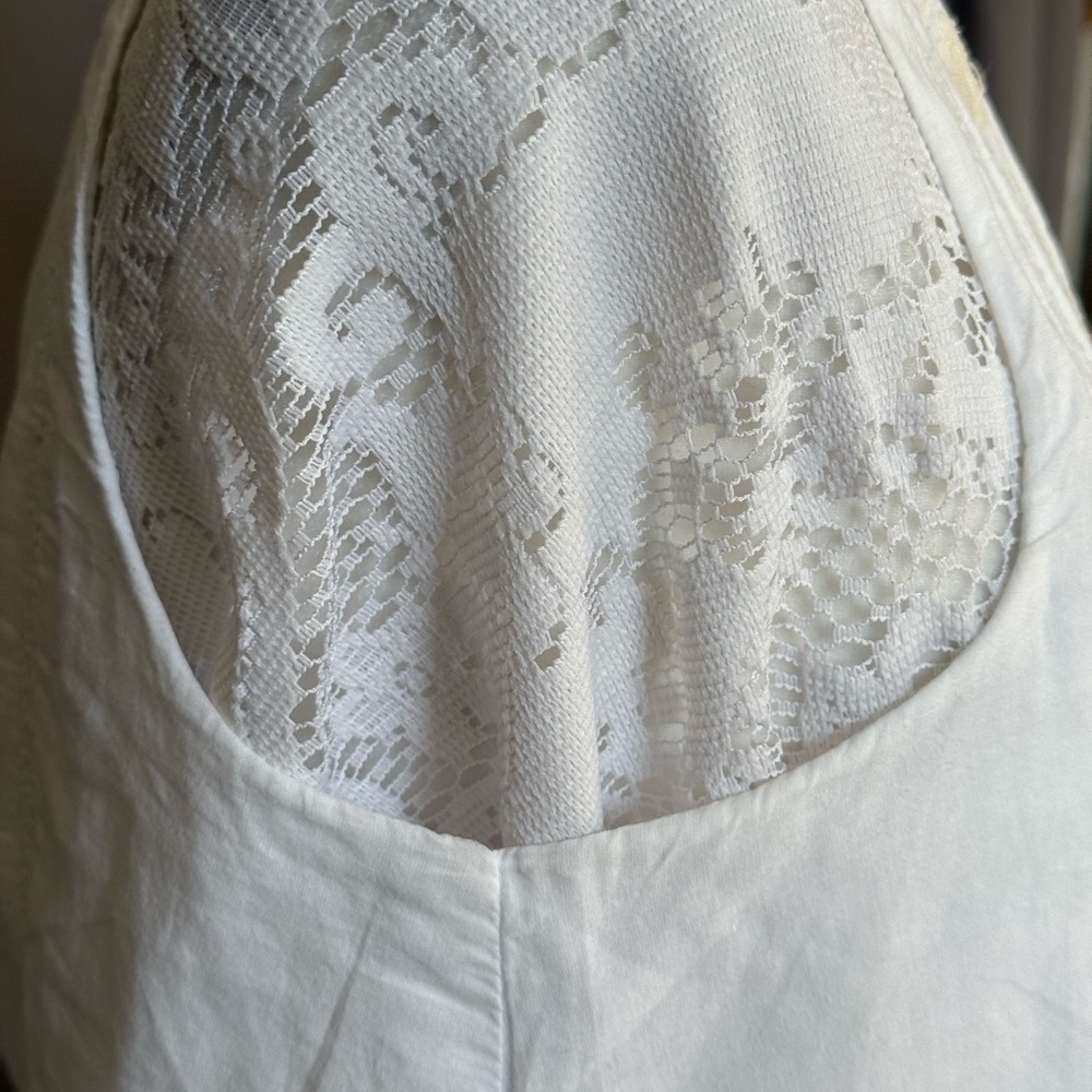 JOIE 100% Cotton Sleeveless Tiered Embroidered Long Length Midi Dress - S/M - Picture 11 of 14